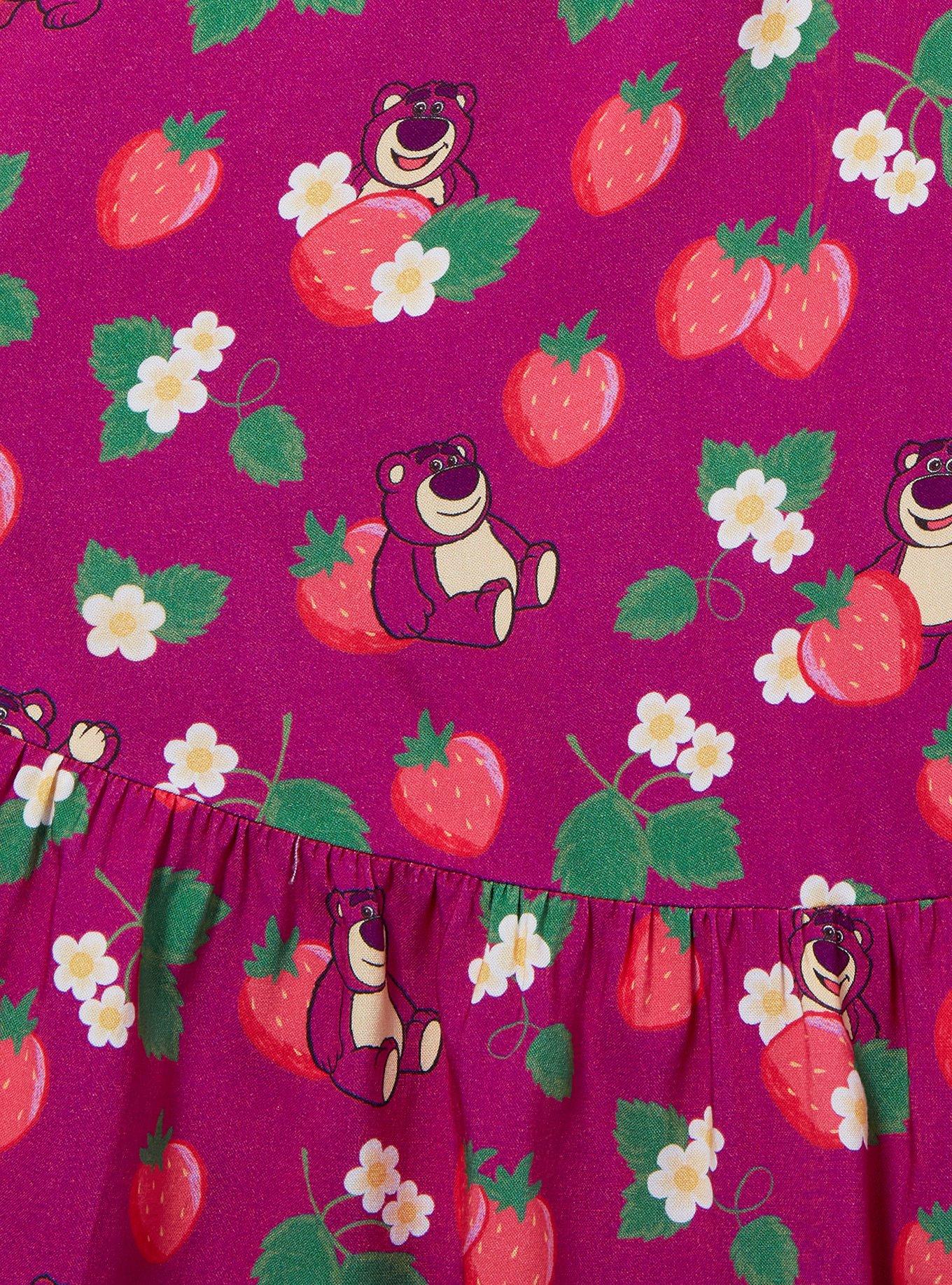 Disney Pixar Toy Story Lotso & Strawberries Allover Print Tie-Back Dress, MULTI, alternate