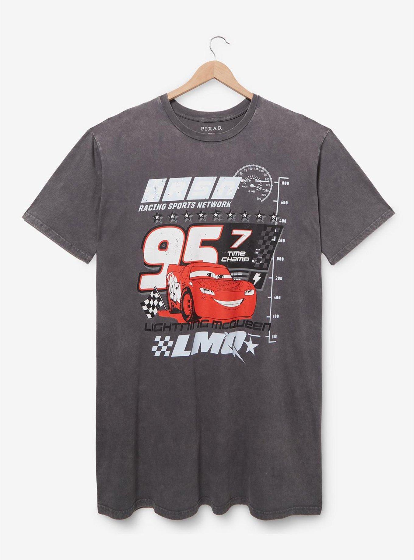 Disney Pixar Cars Lightning McQueen T-Shirt Dress Plus Size, MULTI, alternate