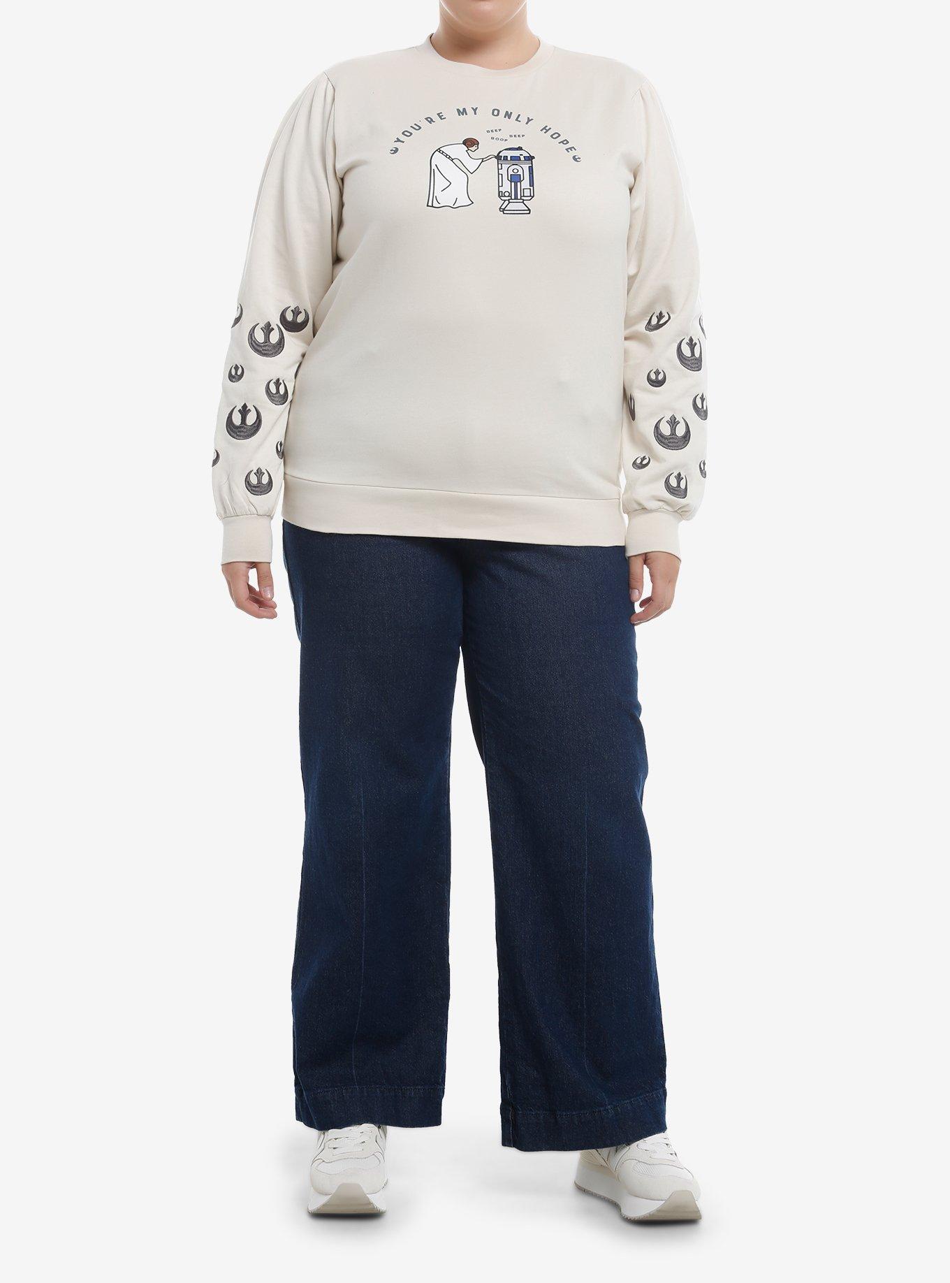 Her Universe Star Wars Princess Leia & R2-D2 Sweatshirt Plus Size Her Universe Exclusive, , hi-res