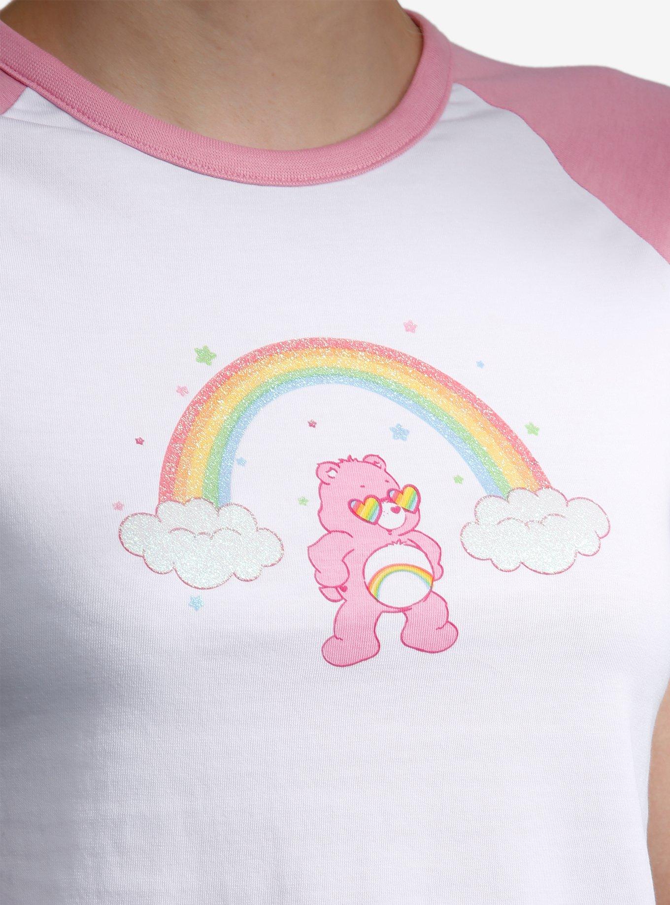 Care Bears Rainbow Glitter Girls Baby Raglan T-Shirt, MULTI, alternate