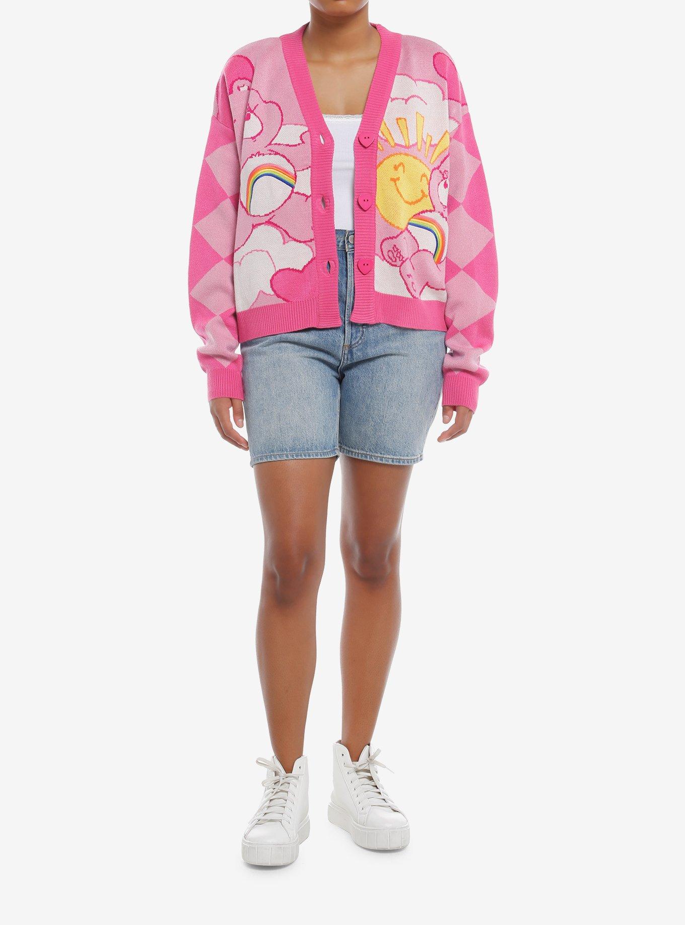 Care Bears Pink Knit Girls Cardigan, MULTI, alternate