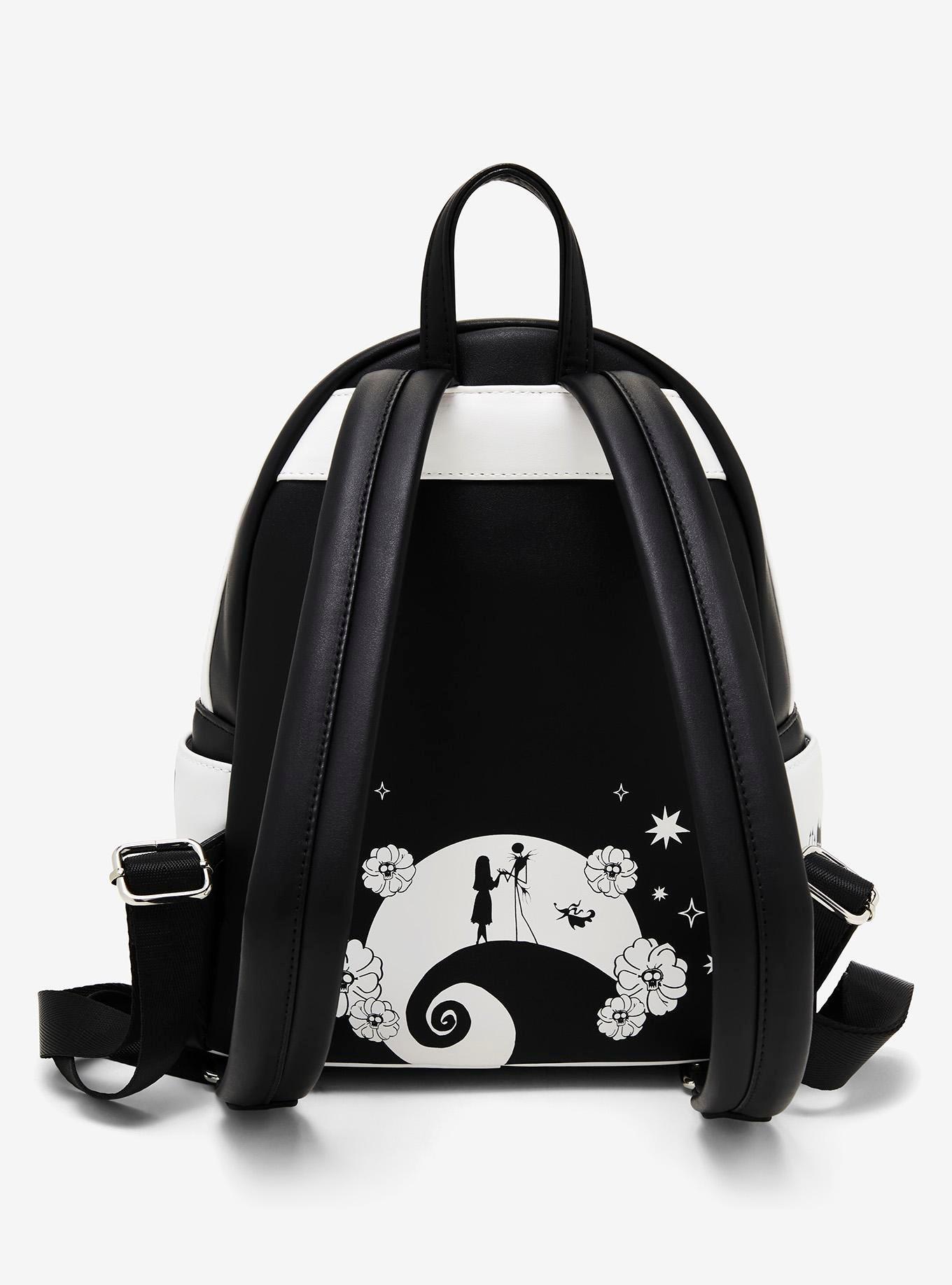 Loungefly Disney The Nightmare Before Christmas Jack & Sally Floral Glow-in-the-Dark Mini Backpack - BoxLunch Exclusive