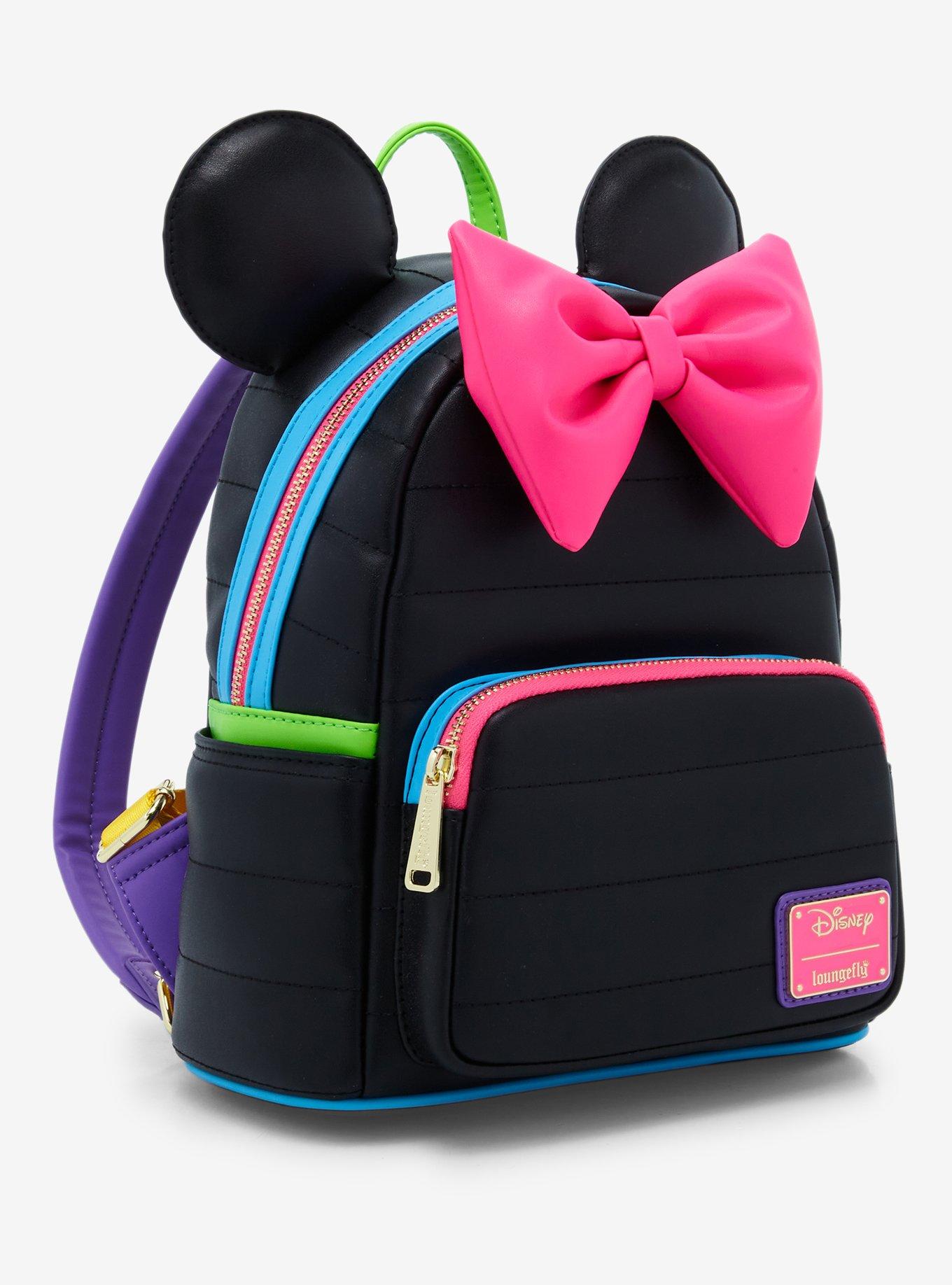 Loungefly Disney Minnie Mouse Neon Ears Mini Backpack - BoxLunch Exclusive, , hi-res