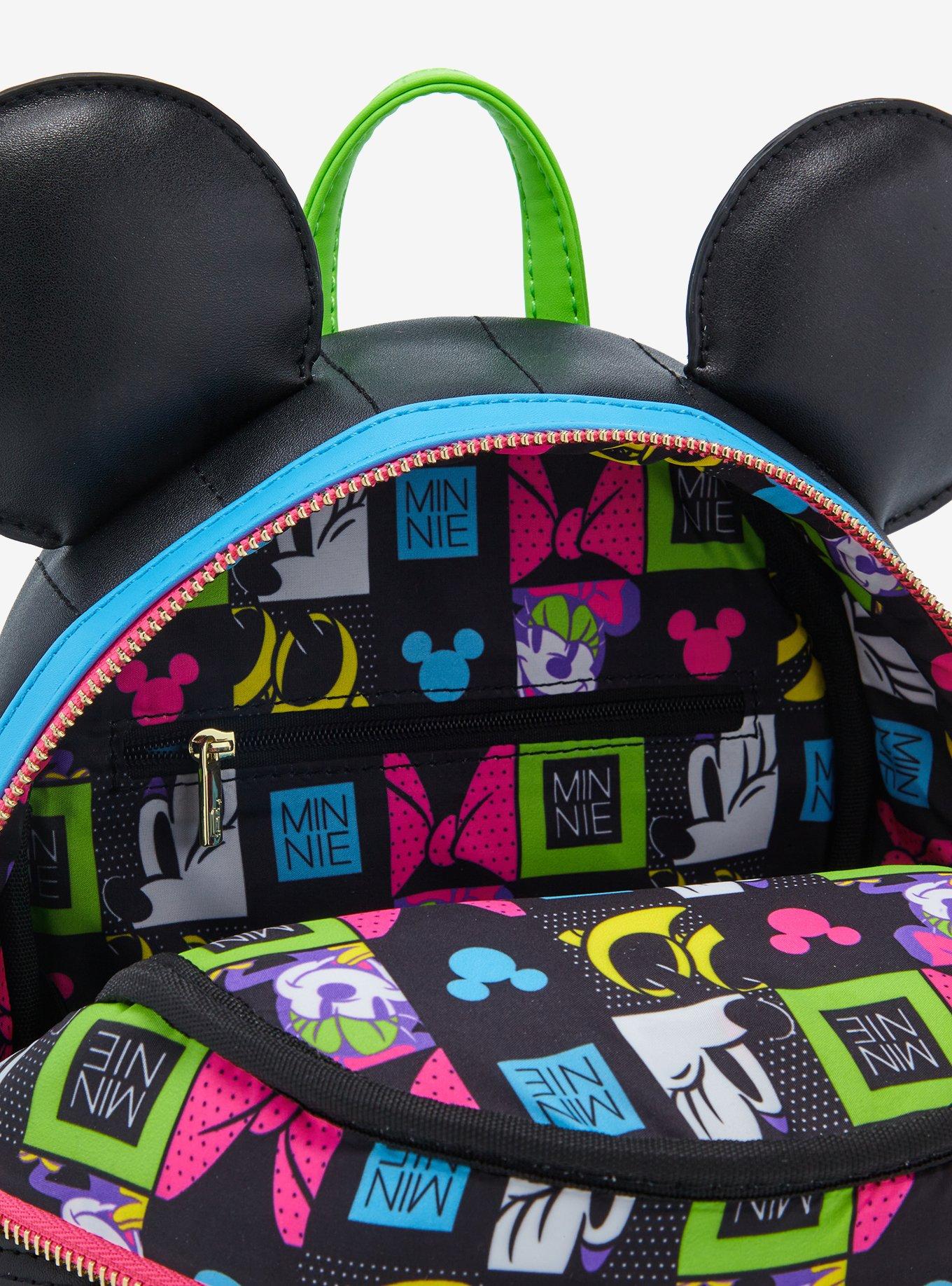 Loungefly Disney Minnie Mouse Neon Ears Mini Backpack - BoxLunch Exclusive