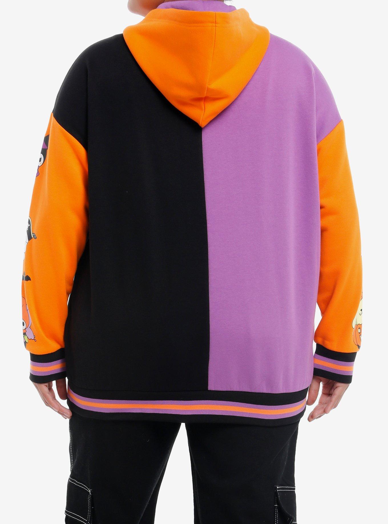 Hello Kitty And Friends Halloween Split Color-Block Girls Hoodie Plus Size, MULTI, alternate