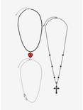 Social Collision Punk Heart Cross Necklace Set, , alternate