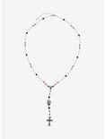 Thorn & Fable Skull Wing Cross Rosary Necklace, , alternate