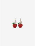 Thorn & Fable Red Apple Drop Earrings, , alternate