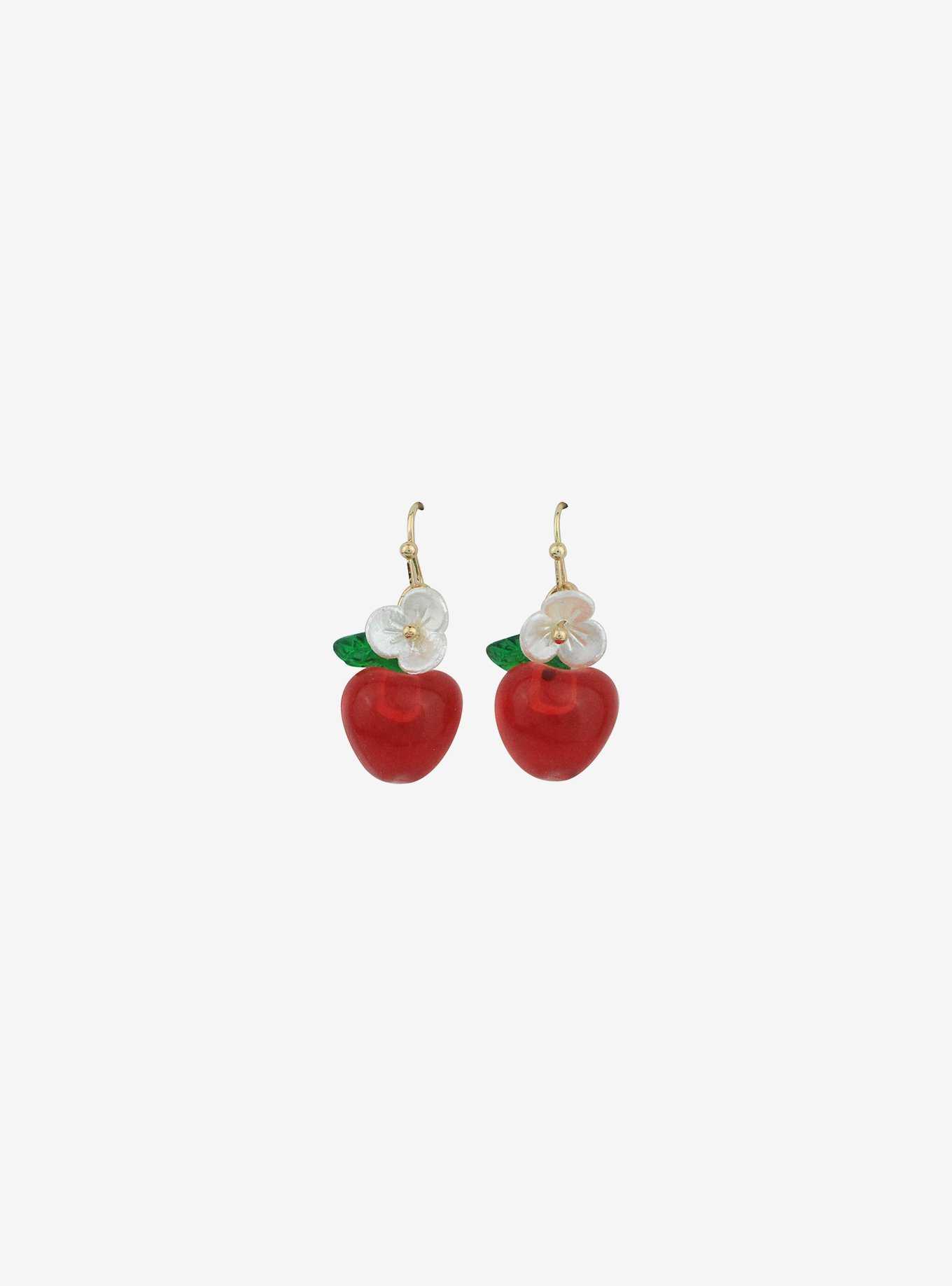 Thorn & Fable Red Apple Drop Earrings, , hi-res