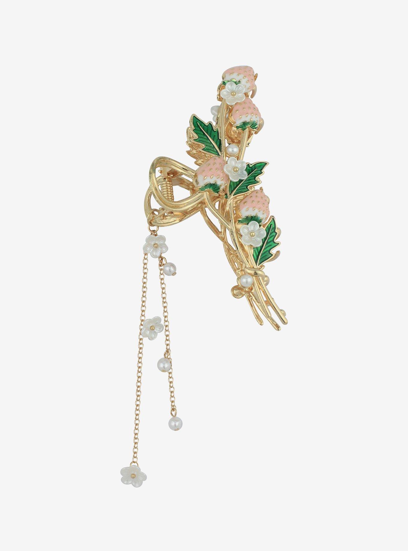 Sweet Society Strawberry Flower Claw Hair Clip, , alternate