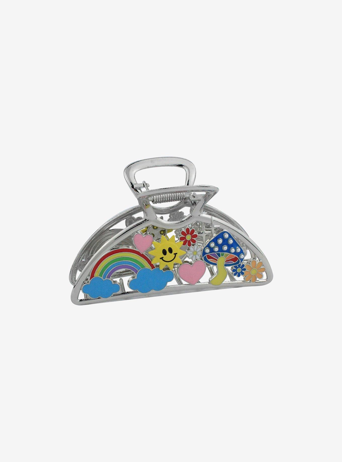 Sweet Society Rainbow Flower Claw Hair Clip, , hi-res