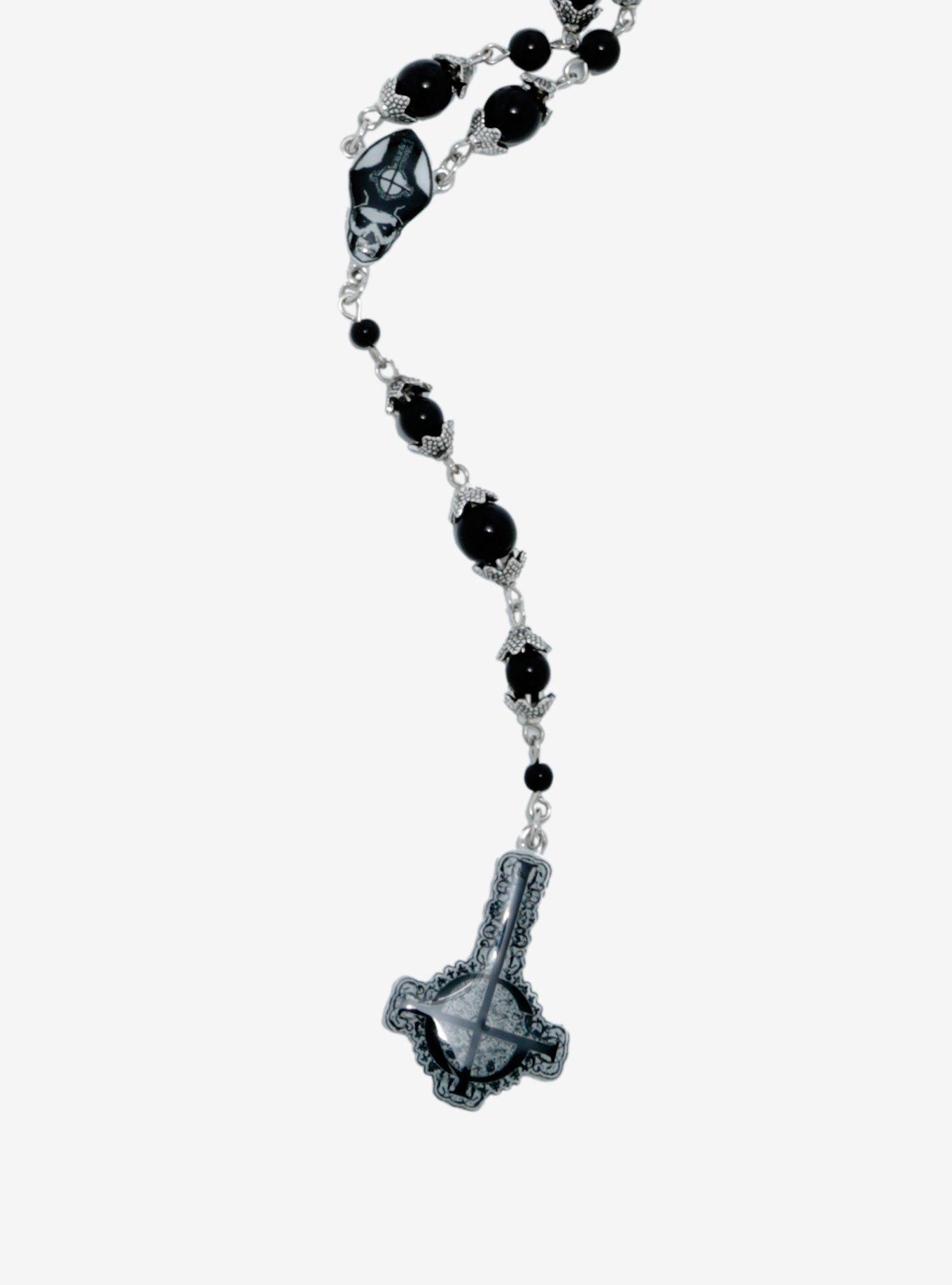 Ghost Pendant Rosary Necklace, , alternate