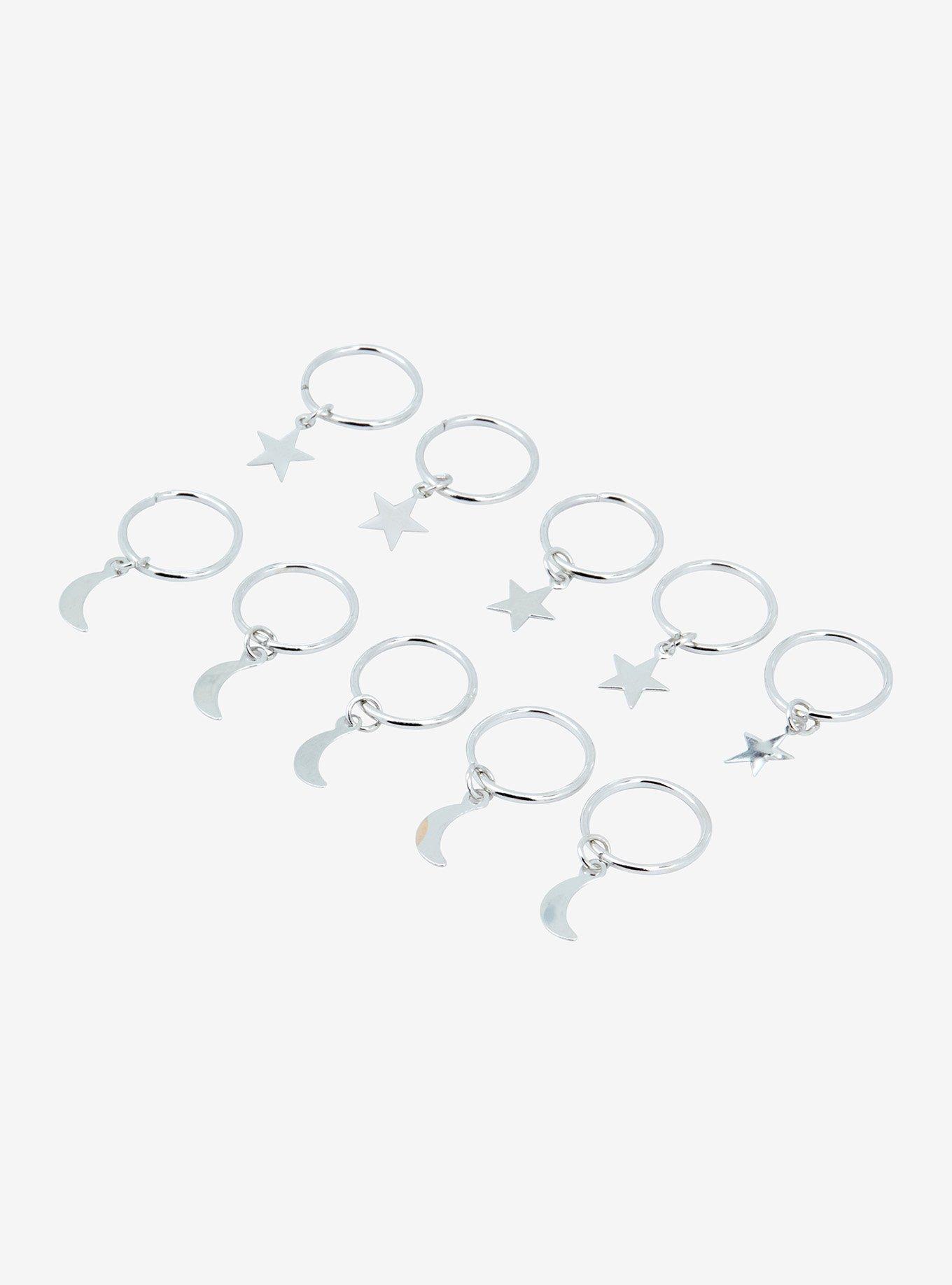 Cosmic Aura Silver Celestial Hair Charms, , alternate