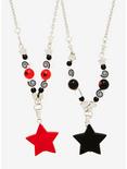 Social Collision Red & Black Star Swirl Best Friend Necklace Set, , alternate