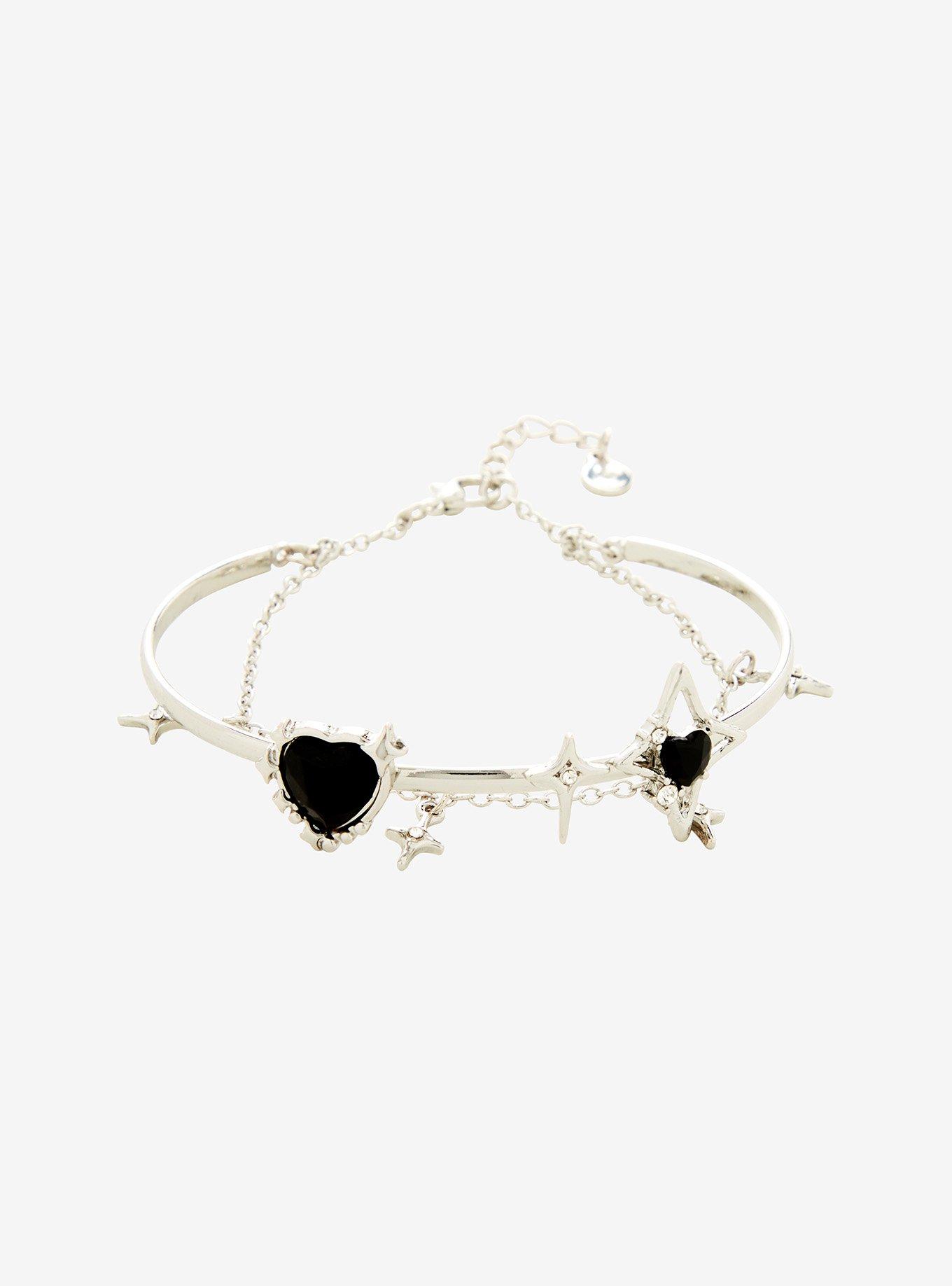 Cosmic Aura Star Heart Bangle Bracelet, , hi-res