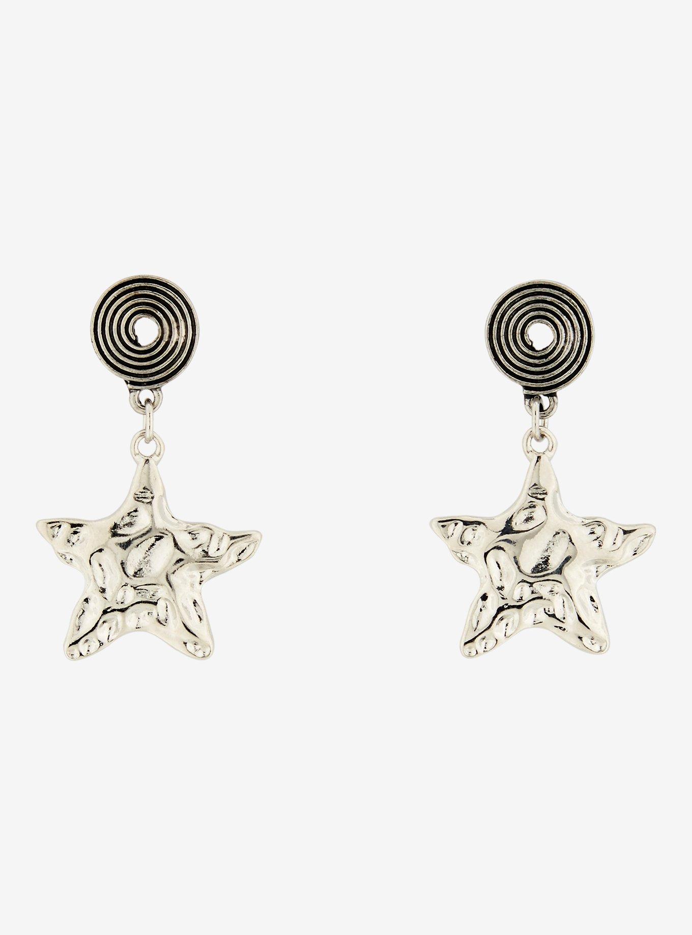 Cosmic Aura Spiral Star Drop Earring, , hi-res