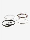 Thorn & Fable Butterfly Stone Faux Leather Bracelet Set, , alternate