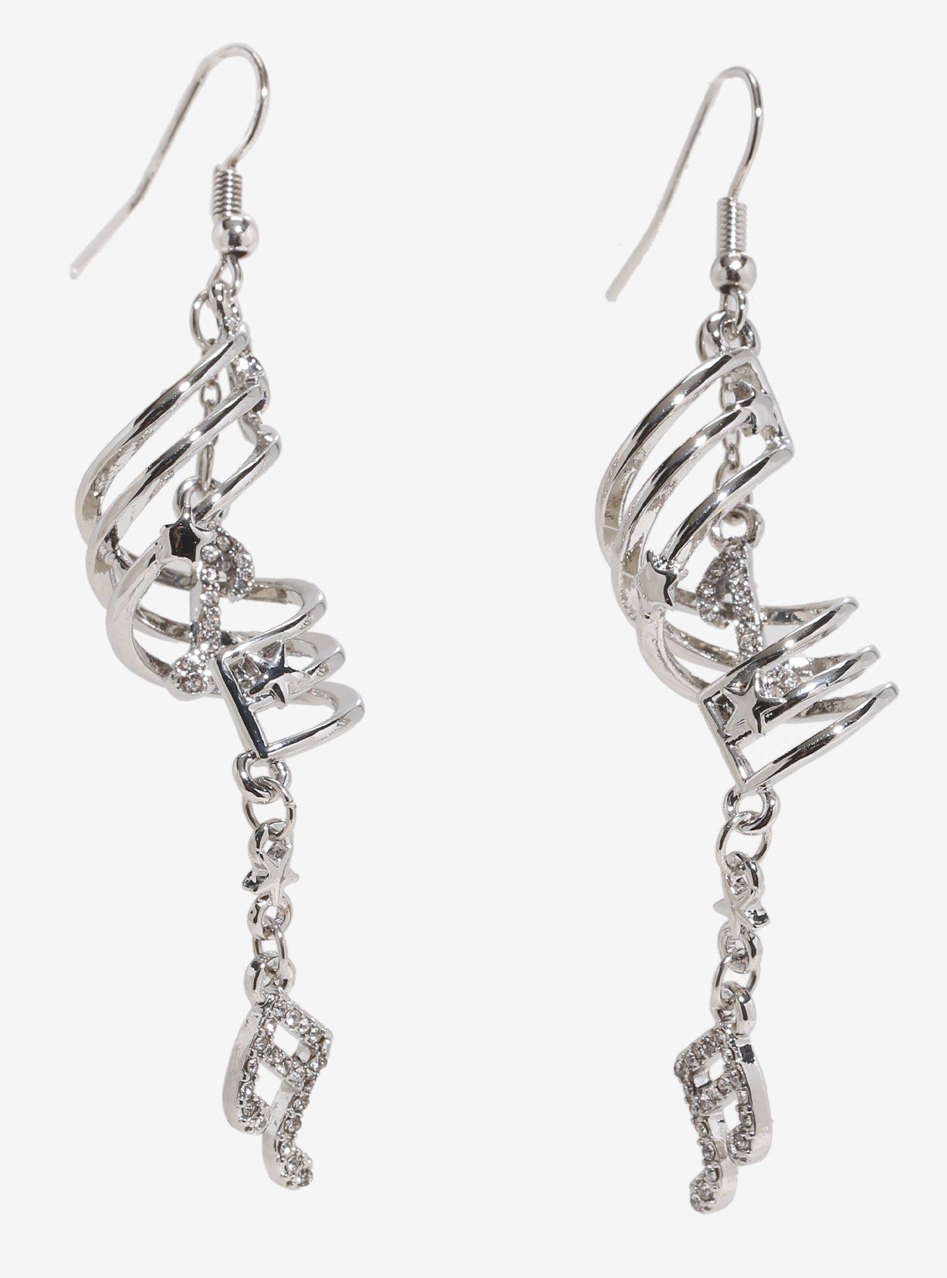 Sweet Society Music Staff Earrings, , hi-res