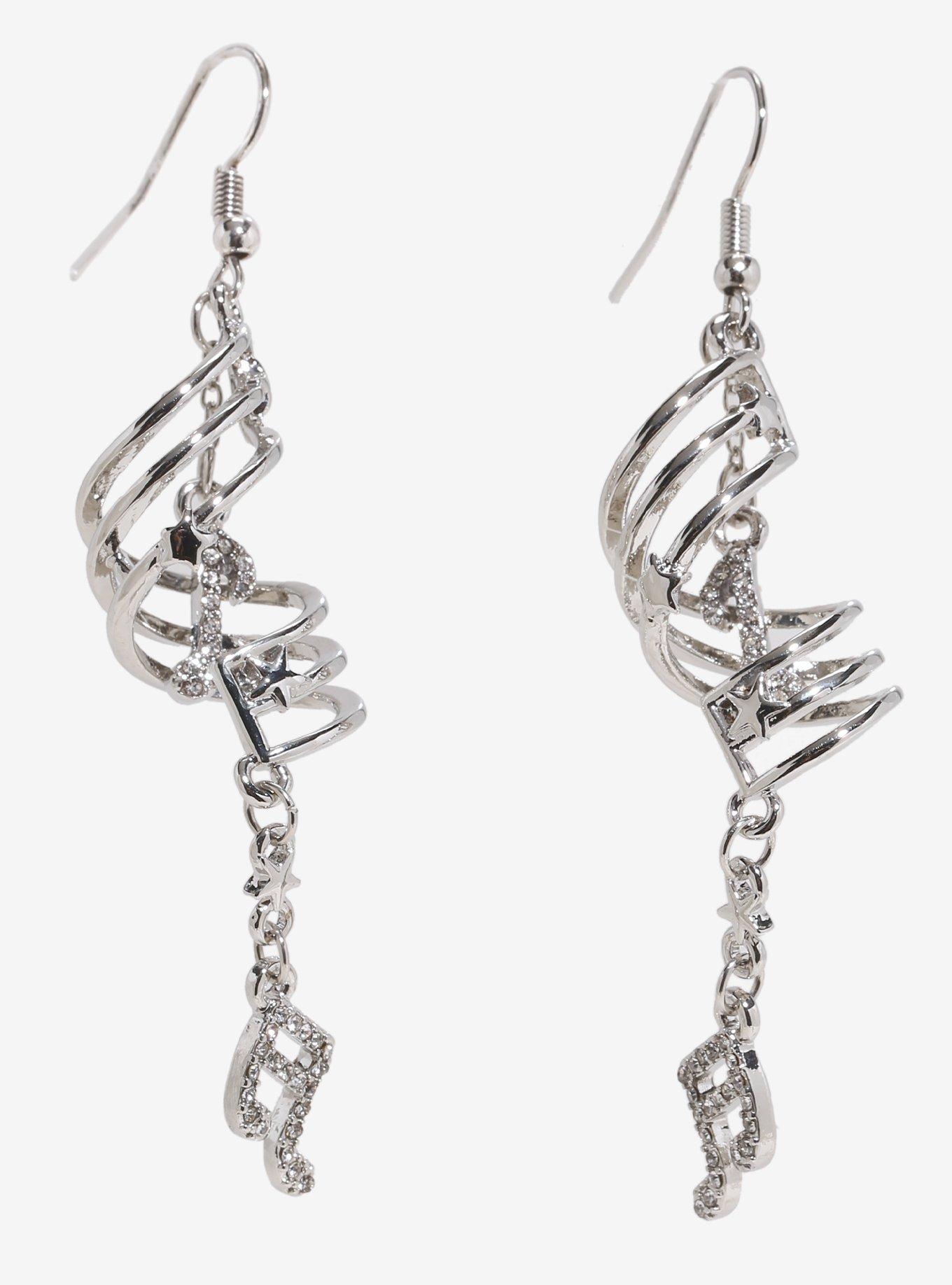 Sweet Society Music Staff Earrings, , alternate