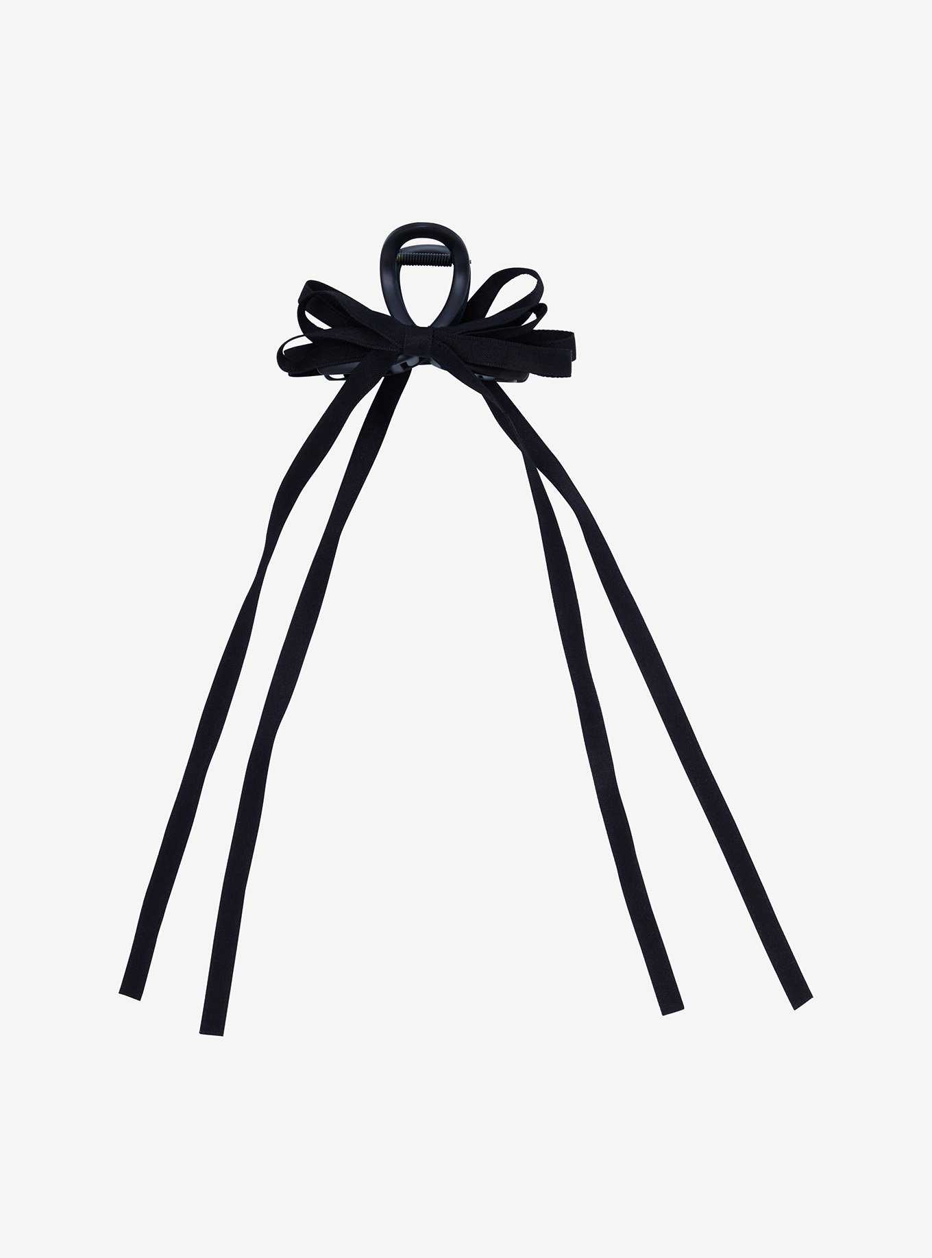 Sweet Society Black Bow Ribbon Claw Hair Clip, , hi-res