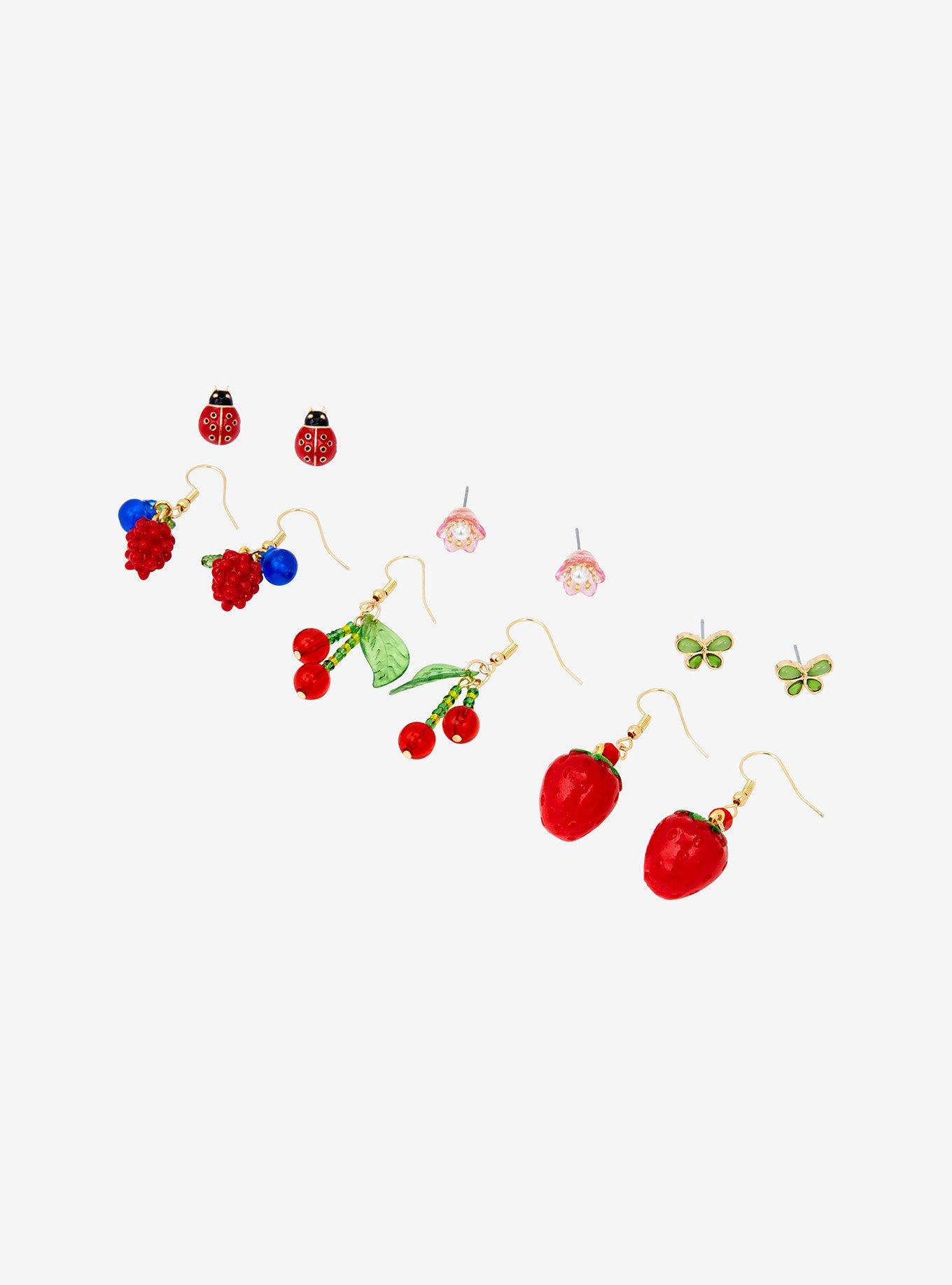 Sweet Society Fruit Butterfly Earring Set, , alternate