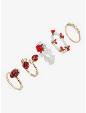 Sweet Society Red Berry Ring Set, , hi-res