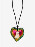 Sweet Society Cat Rainbow Heart Pendant Cord Necklace, , alternate