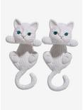 Sweet Society White Cat Front/Back Earrings, , alternate