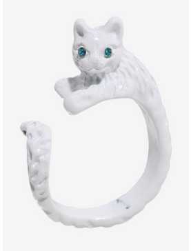 Sweet Society White Cat Wrap Ring, , hi-res