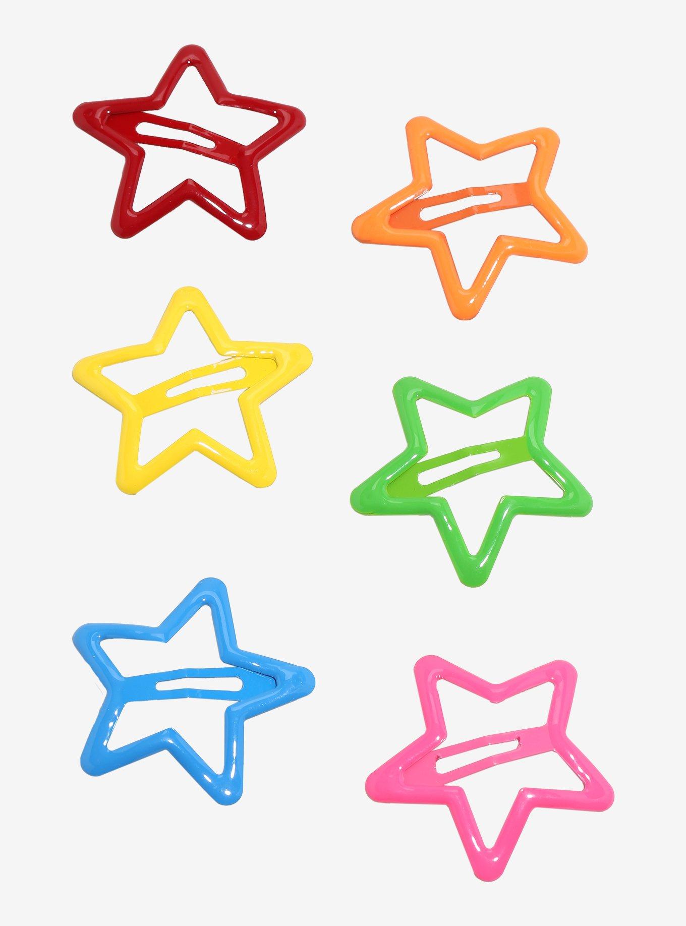 Sweet Society Colorful Star Hair Clip Set, , hi-res
