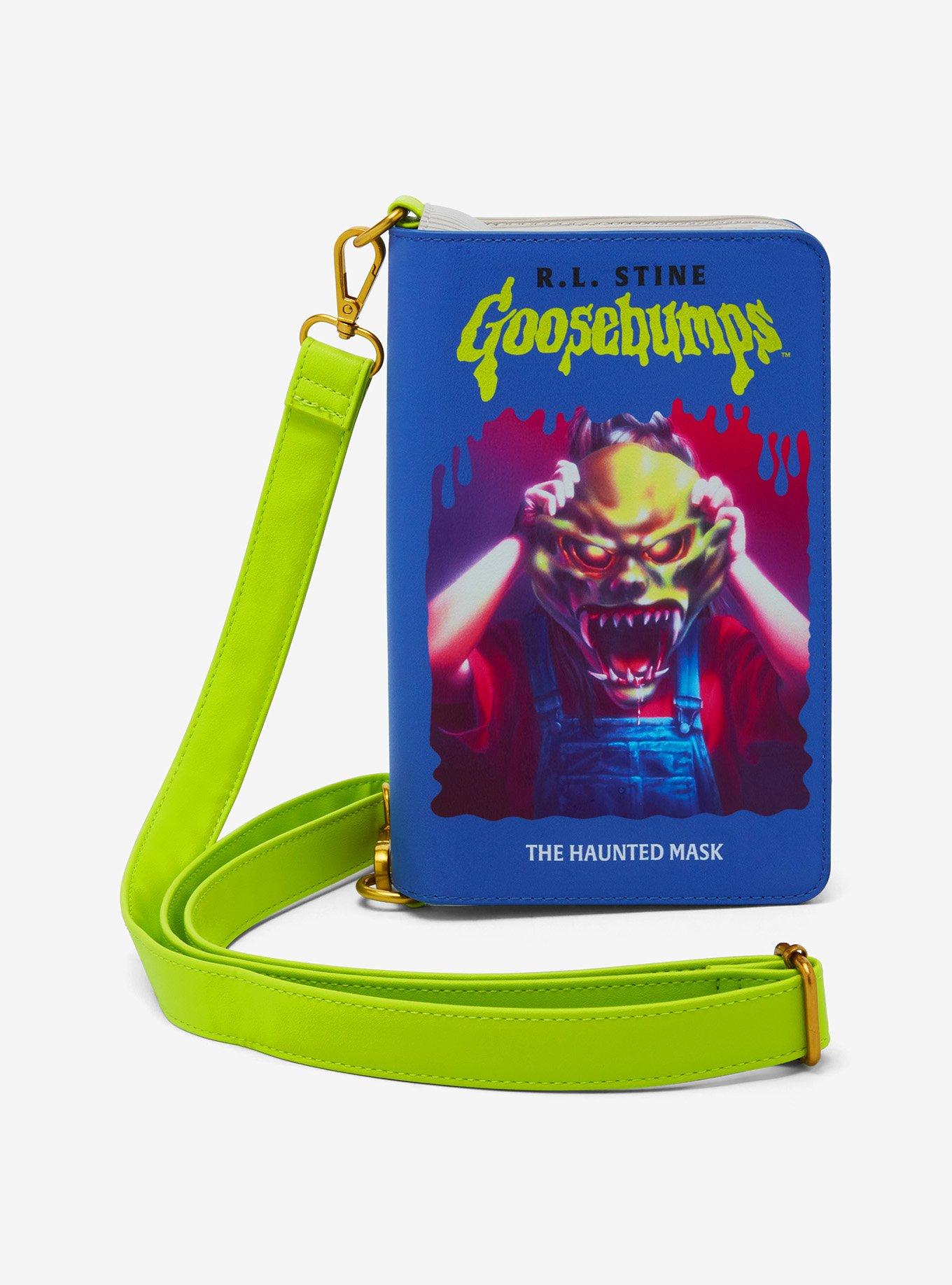 Shop Loungefly Goosebumps The Haunted Mask Book Crossbody Bag