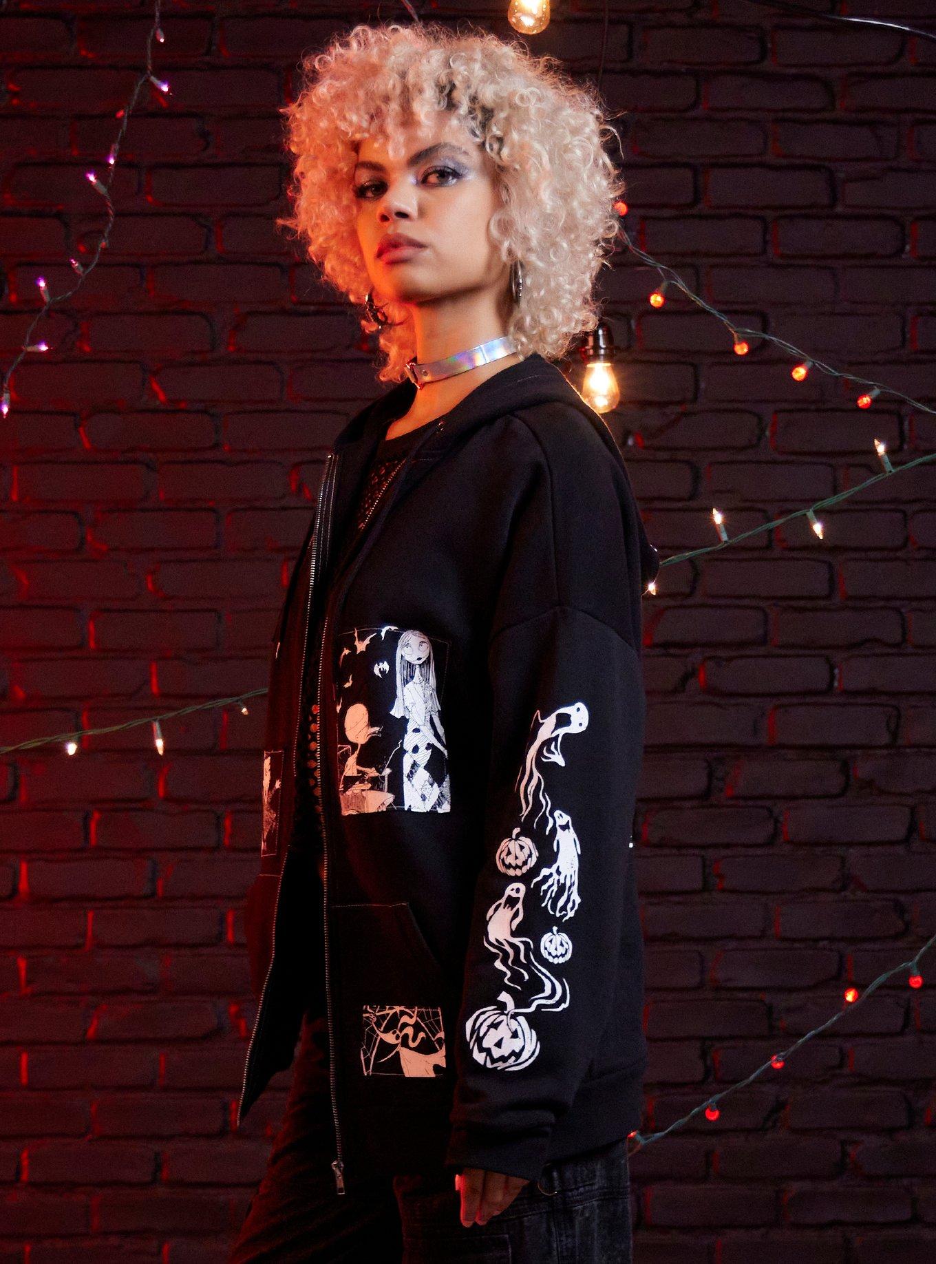 Her Universe The Nightmare Before Christmas Patches Girls Hoodie, , alternate