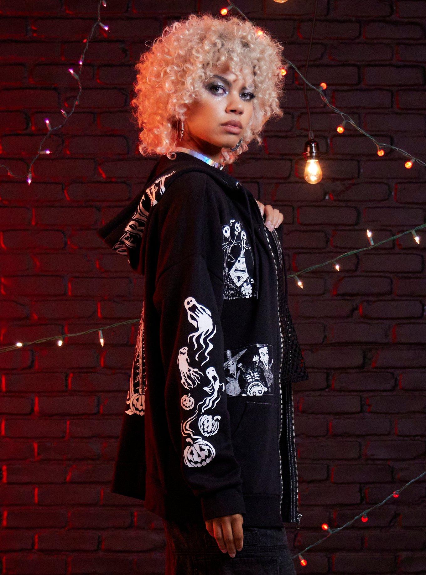 Her Universe The Nightmare Before Christmas Patches Girls Hoodie, , alternate