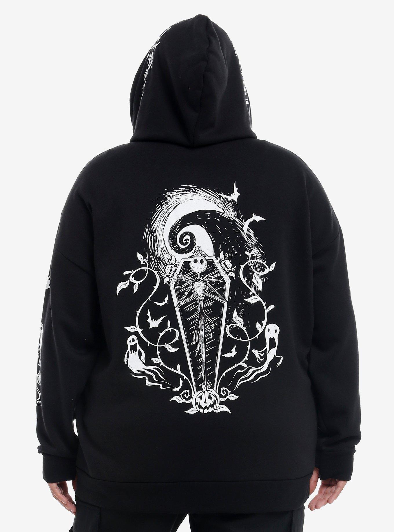 Her Universe The Nightmare Before Christmas Patches Girls Hoodie Plus Size, , alternate