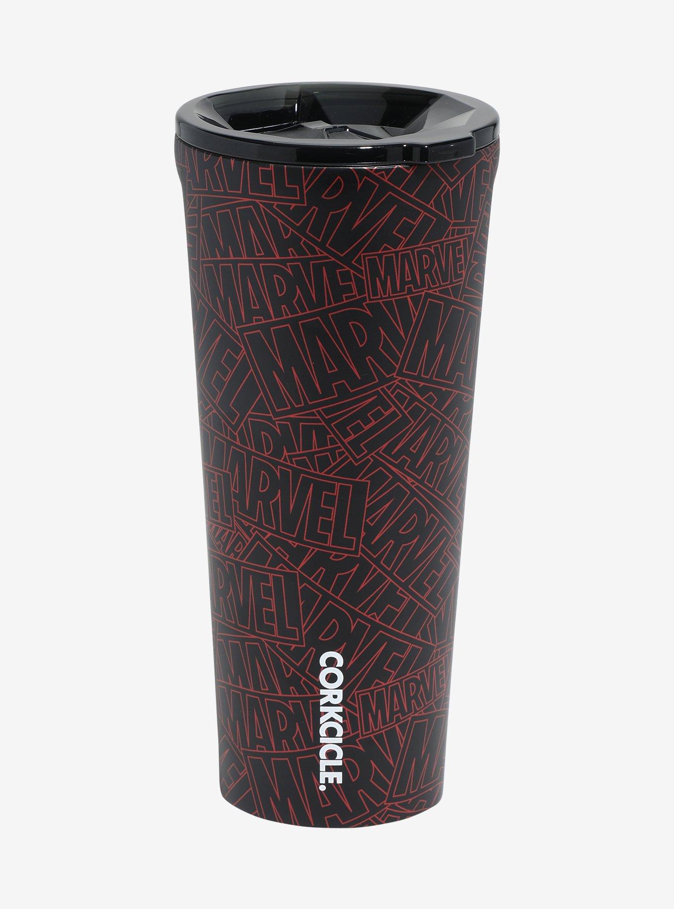 Corkcicle Marvel Logo Allover Print Travel Cup, , hi-res