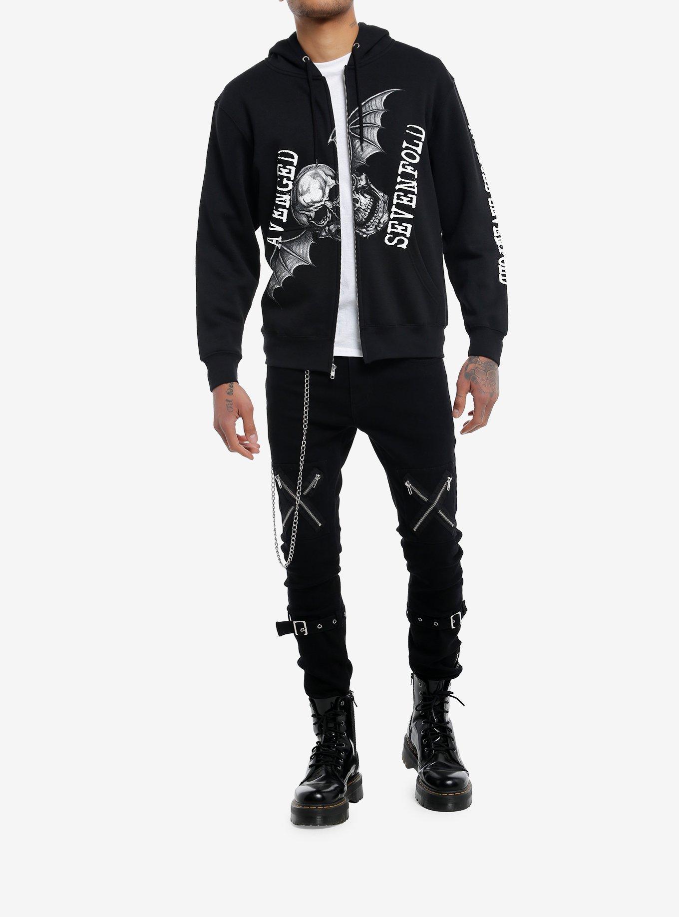 Avenged Sevenfold Winged Skull Zip-Up Hoodie, , hi-res