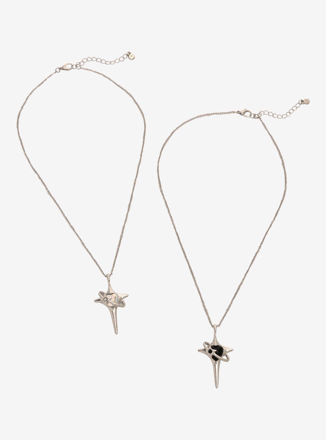 Social Collision Cosmic Heart Best Friend Necklace Set, , alternate