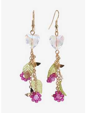 Sweet Society Crystal Heart Flower Drop Earrings, , hi-res
