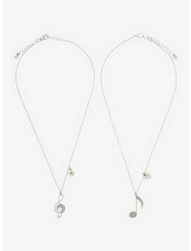 Sweet Society Musical Note Bling Best Friend Necklace Set, , hi-res