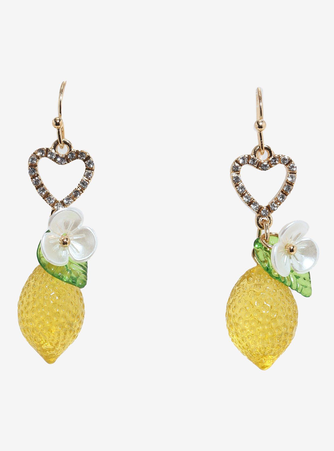 Sweet Society Heart Lemon Drop Earrings, , alternate