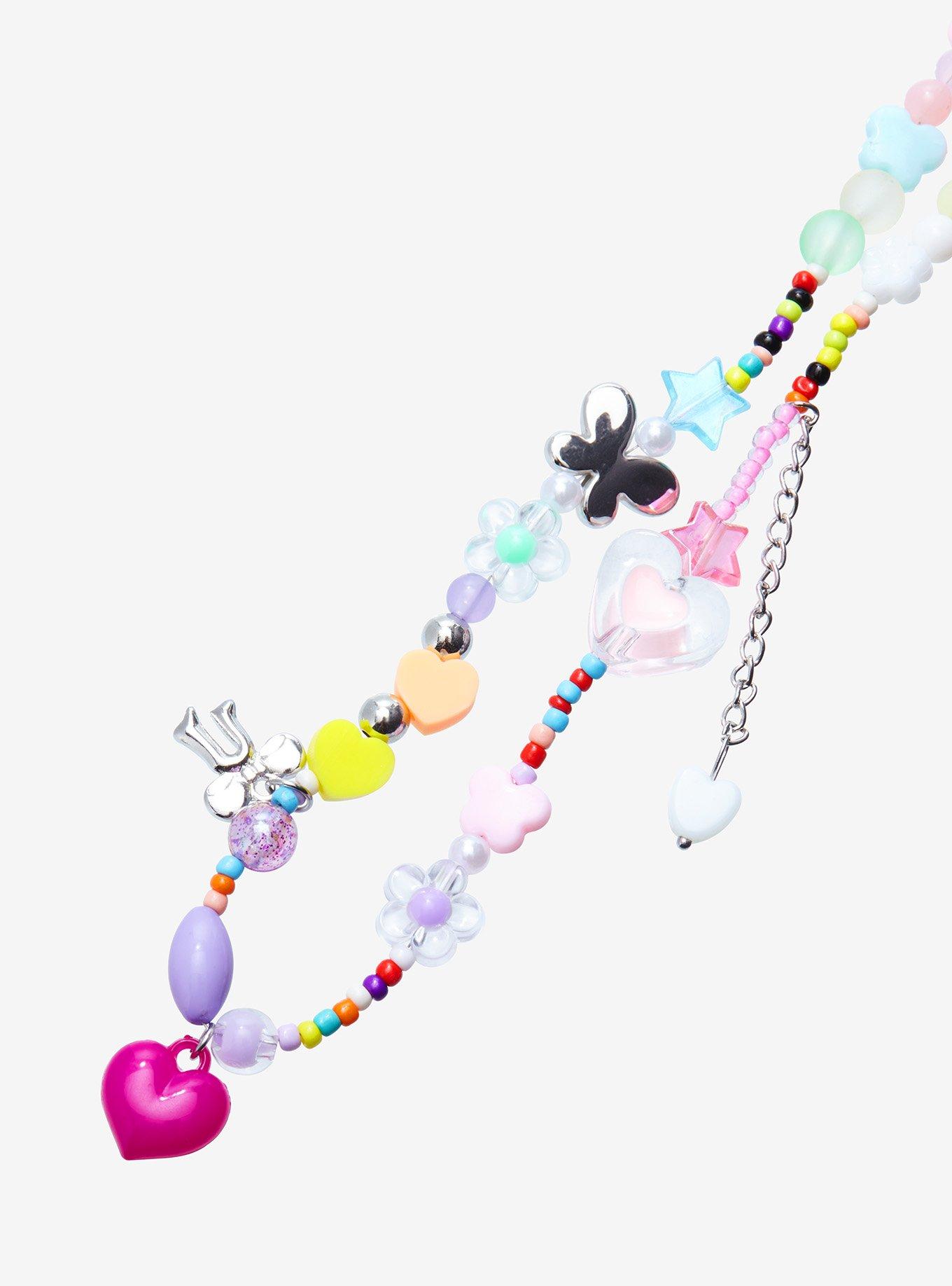 Sweet Society Heart Butterfly Beaded Necklace, , alternate