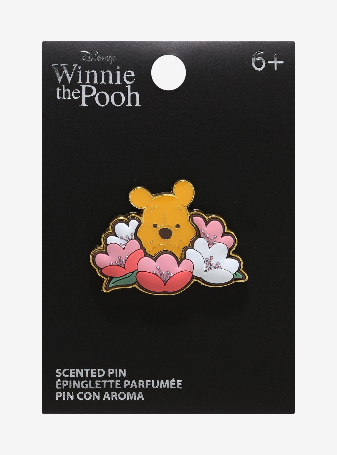 Loungefly Disney Winnie the Pooh Floral Pooh Bear Scented Enamel Pin — BoxLunch Exclusive, , hi-res