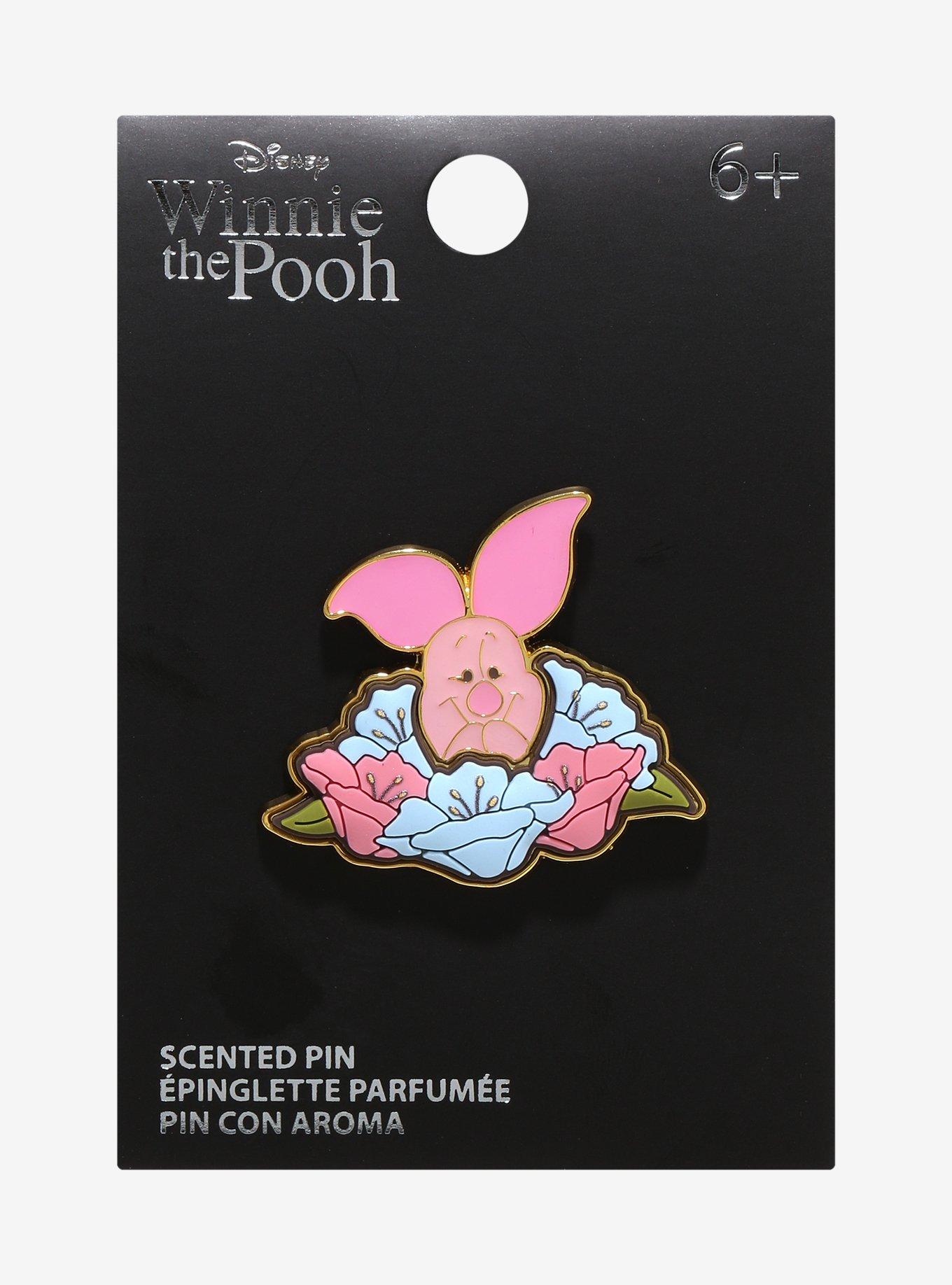 Loungefly Disney Winnie the Pooh Piglet Floral Scented Enamel Pin — BoxLunch Exclusive, , alternate