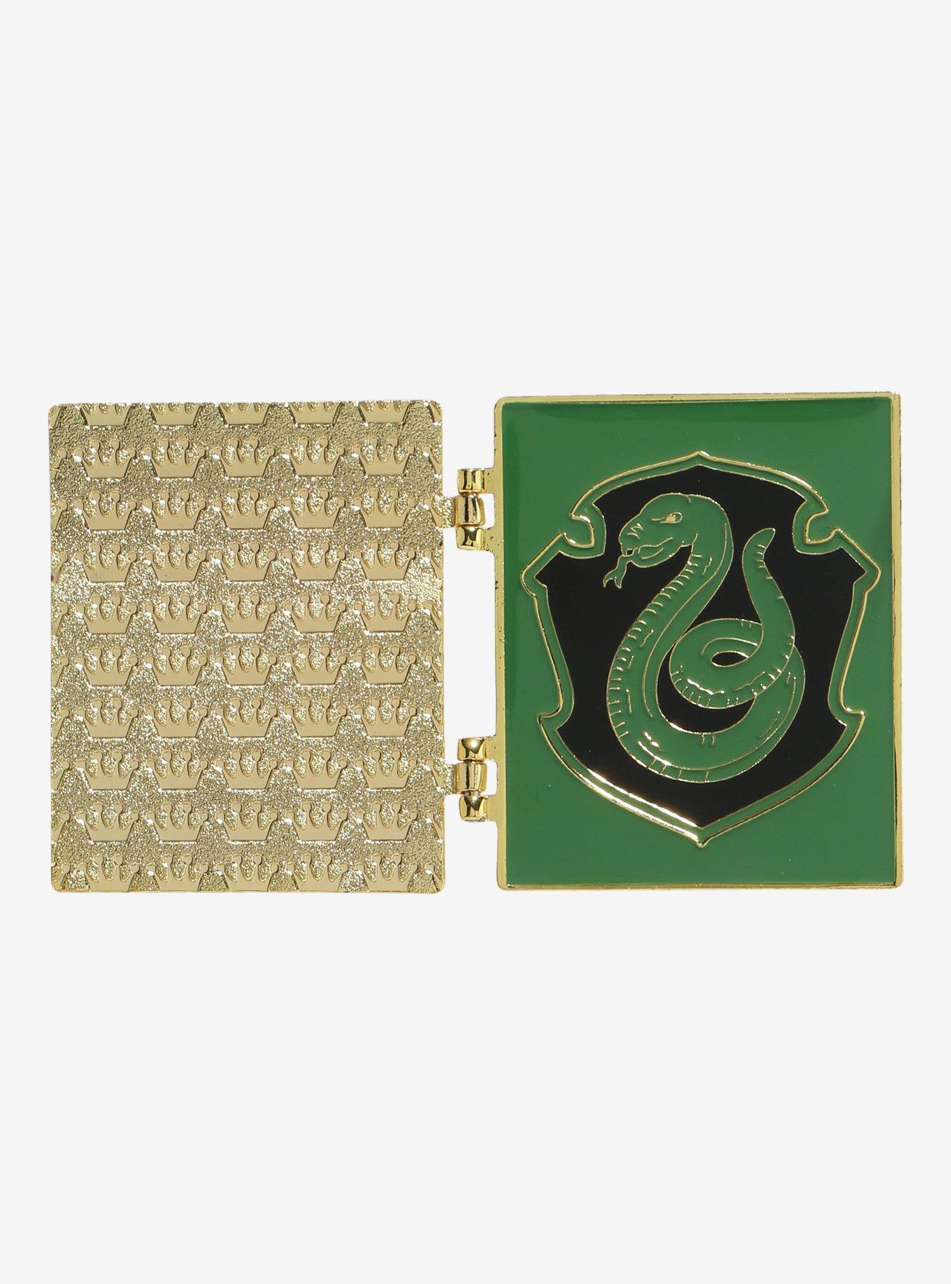 Loungefly Harry Potter Slytherin Hinge Book Enamel Pin — BoxLunch Exclusive, , alternate