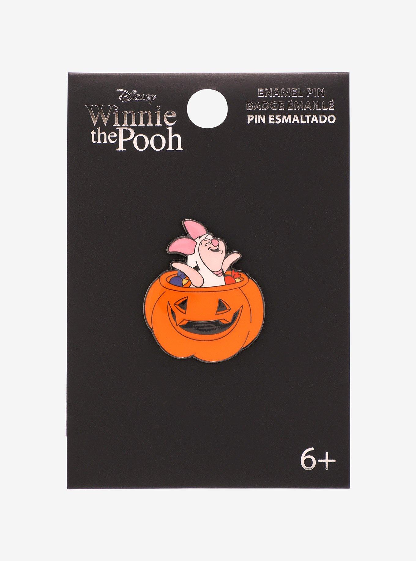 Loungefly Disney Winnie the Pooh Piglet Jack-o-Lantern Enamel Pin - BoxLunch Exclusive, , hi-res