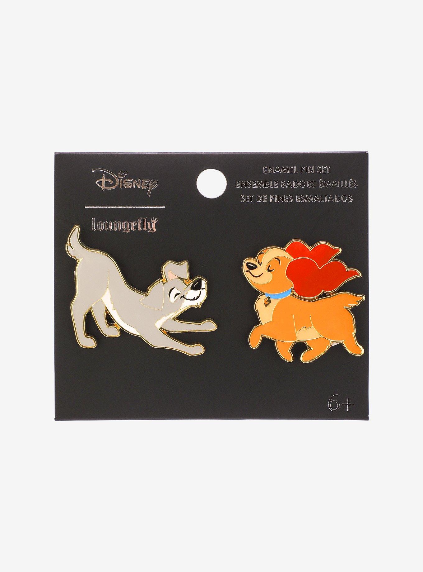 Loungefly Disney Lady and the Tramp Lady & Tramp Enamel Pin Set - BoxLunch Exclusive