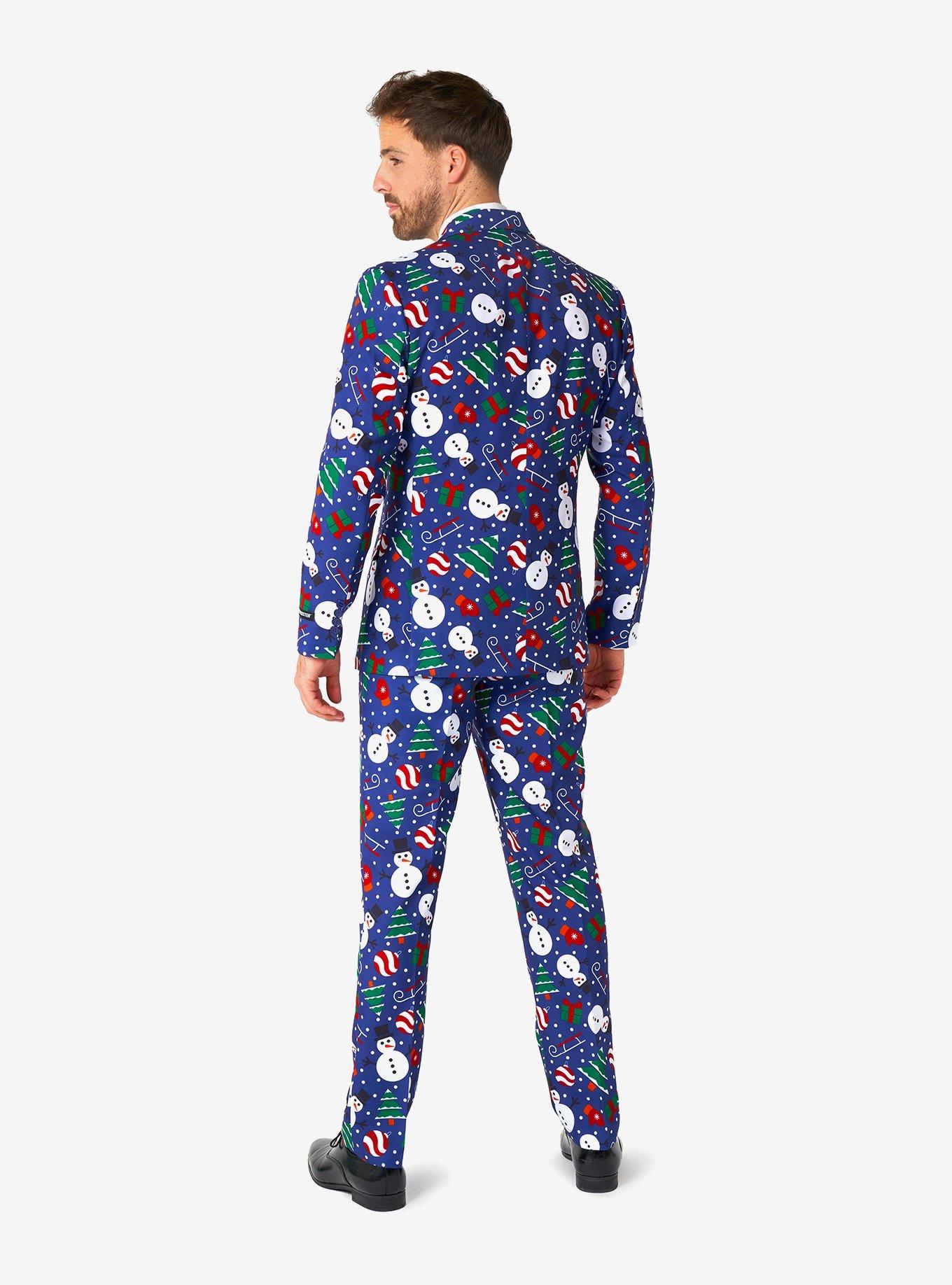 Christmas Snowman Blue Suit, BLUE, alternate