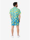 Smiley Summer Fade Button-Up Shirt and Shorts Summer Set, MULTI, alternate