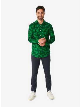 St. Pats Green Long Sleeve Button-Up Shirt, , hi-res