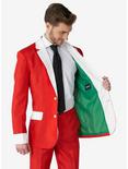 Santa Faux Fur Suit, RED, alternate